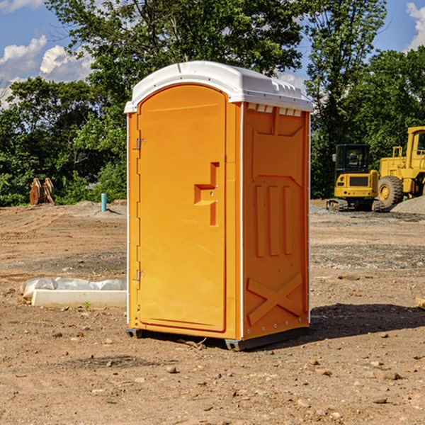 what is the maximum capacity for a single portable toilet in Akron OH